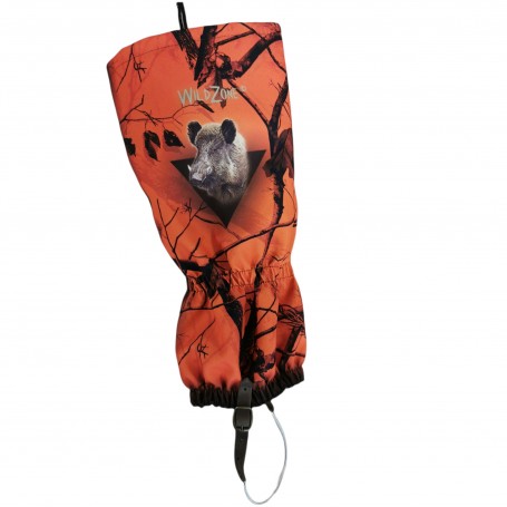 Parforce Gamaschen WILD ZONE camouflage mit wildschweinmotiv (orange)