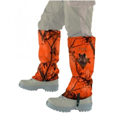 Gaiters WILD ZONE camouflage with boar motif (orange)