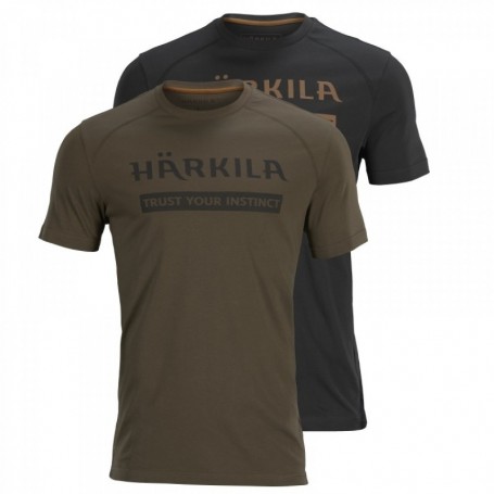 Parforce T-Shirt HARKILA Logo 2er-Pack (weide grün/schwarz)