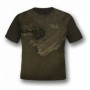 T-Shirt WILD ZONE mit brüllendem Hirsch-Dekor, braun (M-269-1913)