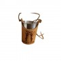 Metal cup with leather detailing (170 ml)