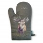 Kitchen WILD ZONE set with roaring deer print (green)