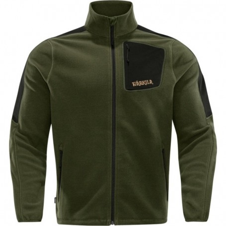 Fleece jacket HARKILA Venjan (duffel green/black)