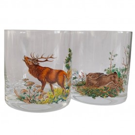 Whisky Glass Set with Wild Animal Motifs (6pcs.) 250ml