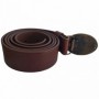 Leather belt ARTURE with engraved antler buckle (4 cm)