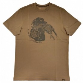 T-shirt HARKILA Retrievel S/S Dog&pheasant (antique olive)