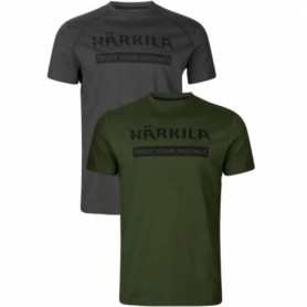 T-Shirt Harkila Logo 2er-Pack (Seesack grün/phantom)