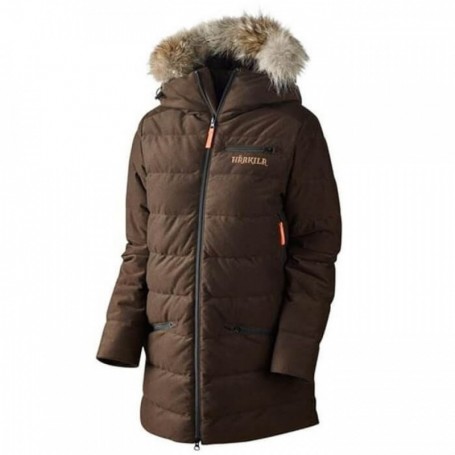 Woman jacket HARKILA Expedition Down (Shadow brown)