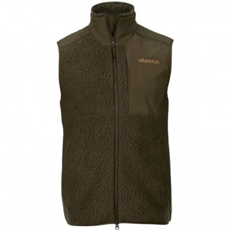 Waistcoat HARKILA Polar fleece (willow green)