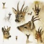 Napkins with roebuck (20 pcs.)