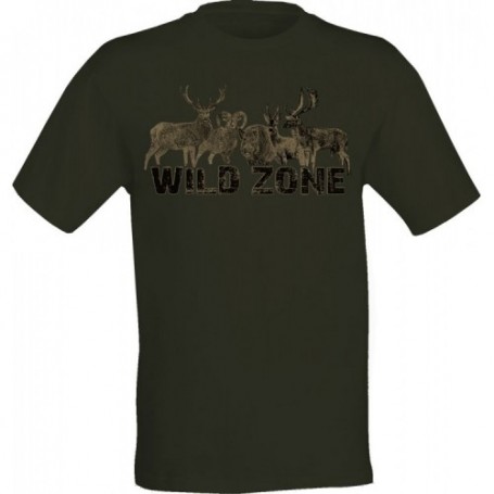 Parforce T-Shirt WILD ZONE mit Wild Animal Print (dunkelgrün)