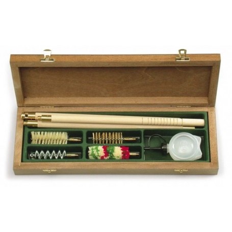 Cleaning Kit in a Wooden box, Cal. 12