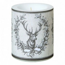 Candle with deer application