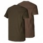 T-Shirt 2-pack HARKILA Graphic (willow green/slate brown)